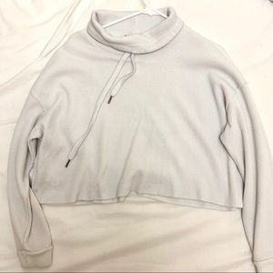 Crop Waffle-Knit Sweater